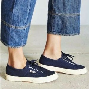 Superga 2750 cotu navy blue sneakers women sz 8